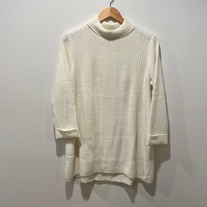 Off-white cable knit tunic